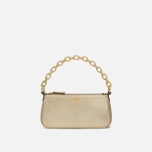 Borsa a mano piccola Mini Half Moon in suede laminato