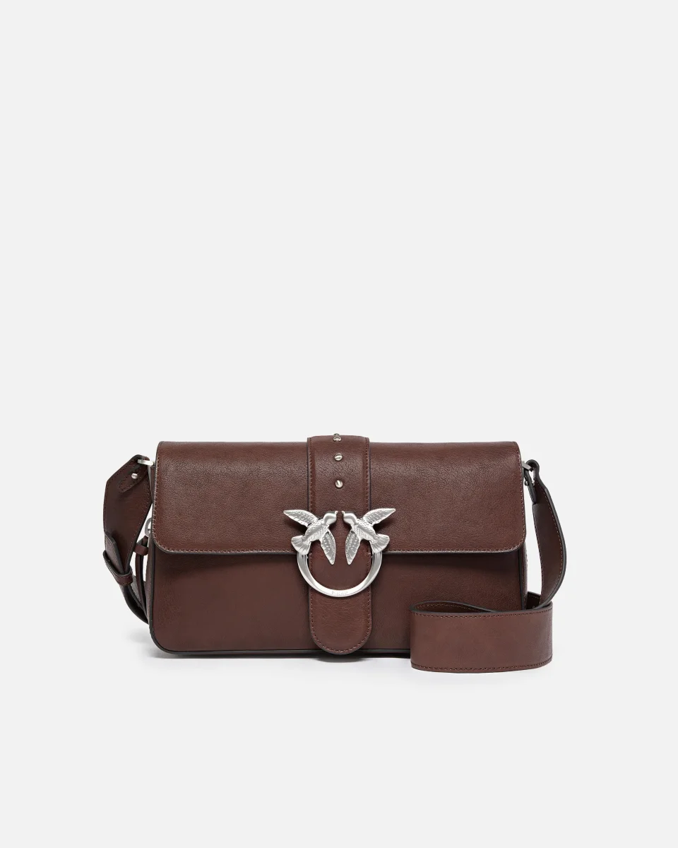 Borsa a spalla media Classic Love Bag Slouchy in pelle con zip