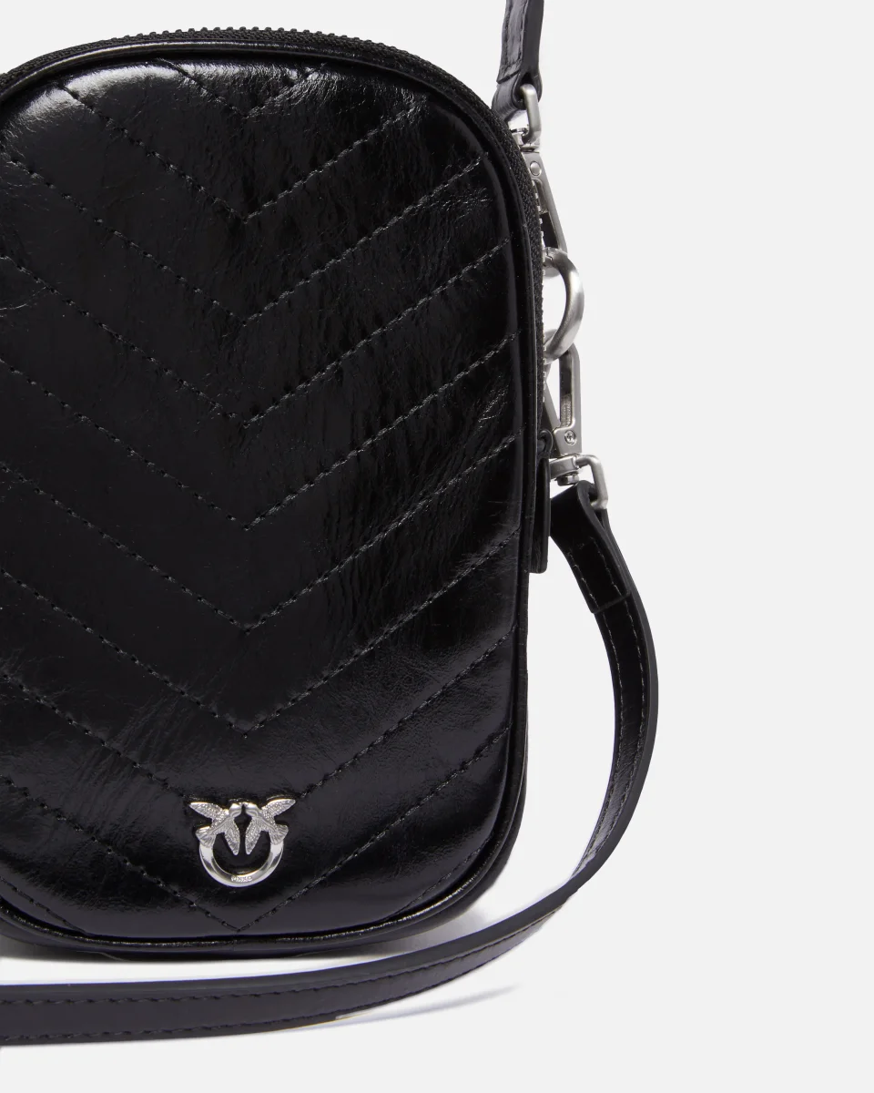 Piccola borsa a mano in pelle chevron - immagine 4