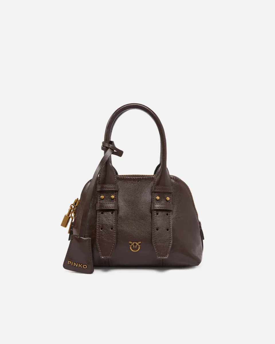Borsa a mano piccola Escape Bag in pelle effetto vernice