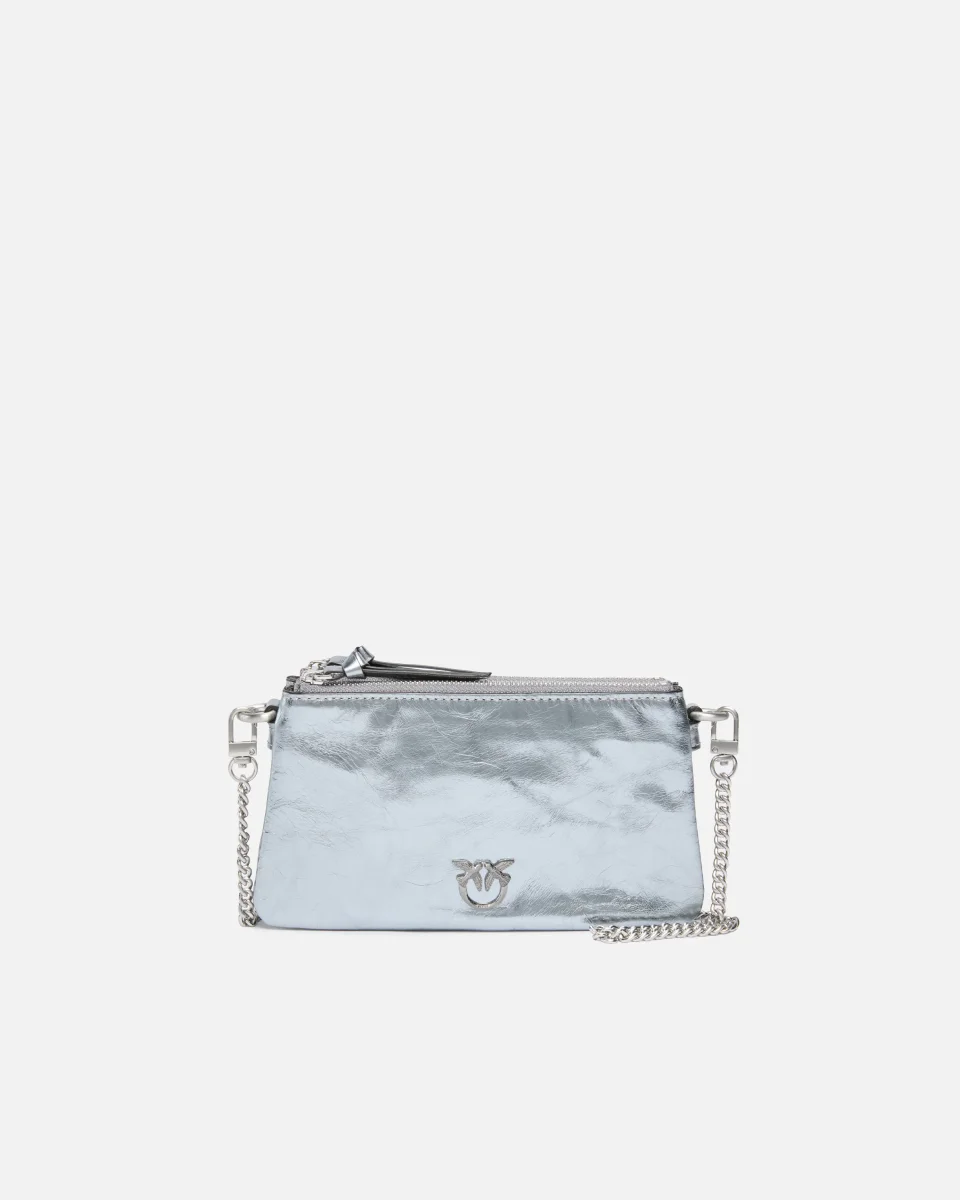 Piccola borsa a spalla Mini Double Bag in pelle laminata