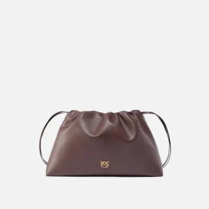 Borsa Clutch a spalla grande in pelle con logo Love Birds