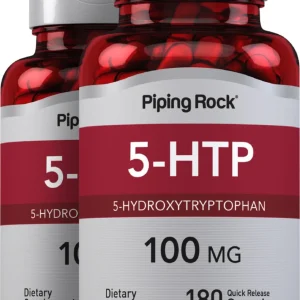 5-HTP, 100 mg, 180 Quick Release Capsules, 2  Bottles