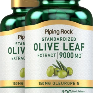 Olive Leaf Extract, 9000 mg, 120 Quick Release Capsules, 2  Bottles