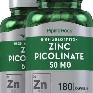 Zinc Picolinate (High Absorption Zinc), 50 mg, 180 Quick Release Capsules, 2  Bottles